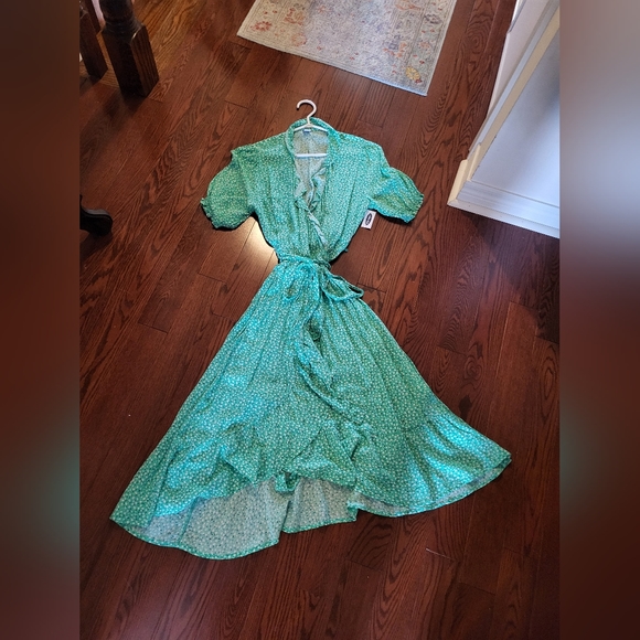 Old Navy Dress, Medium, Green & White - Picture 3 of 4